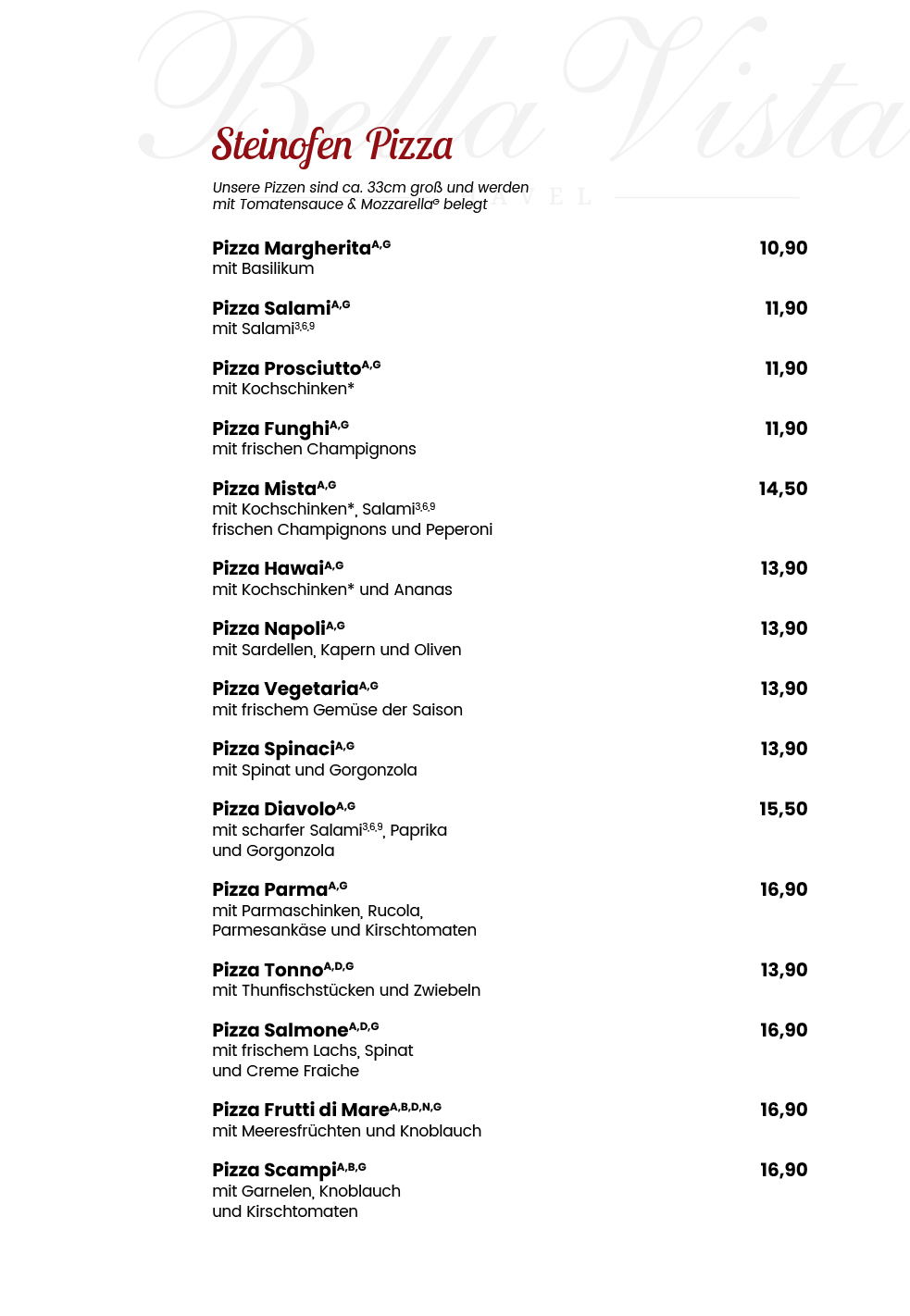 Restaurant Bella Vista Hohen Neuendorf Speisekarte 5