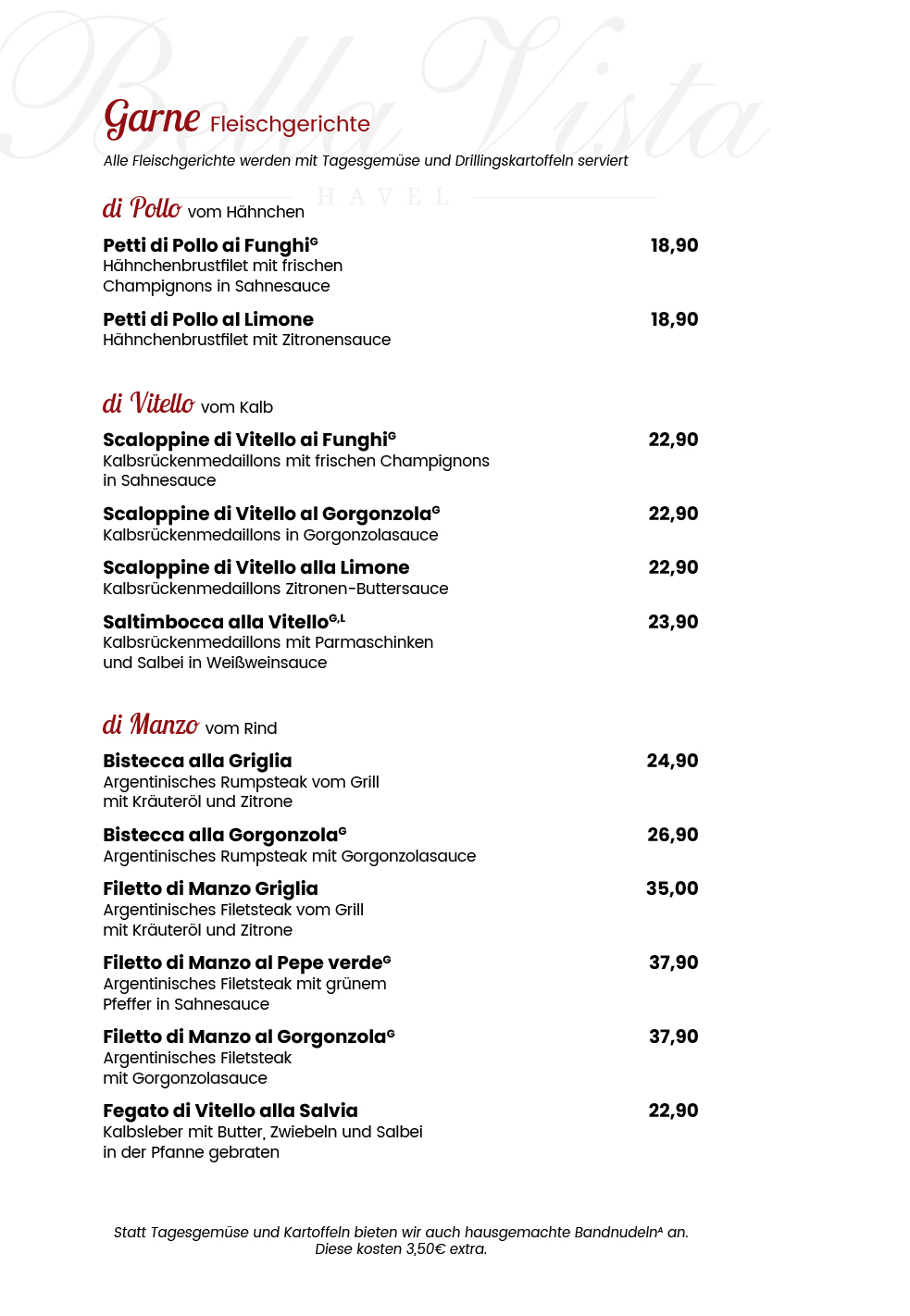 Restaurant Bella Vista Hohen Neuendorf Speisekarte 6